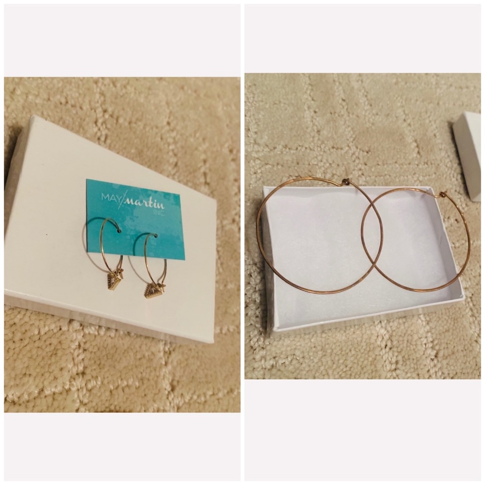 BUNDLE package! 2 styles of gold (hoop) earrings!!